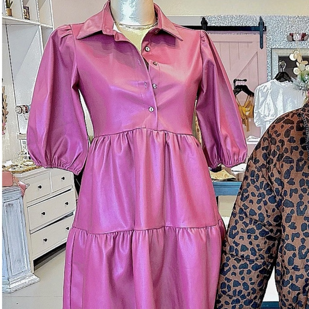 Medium Pleather dress. NWT